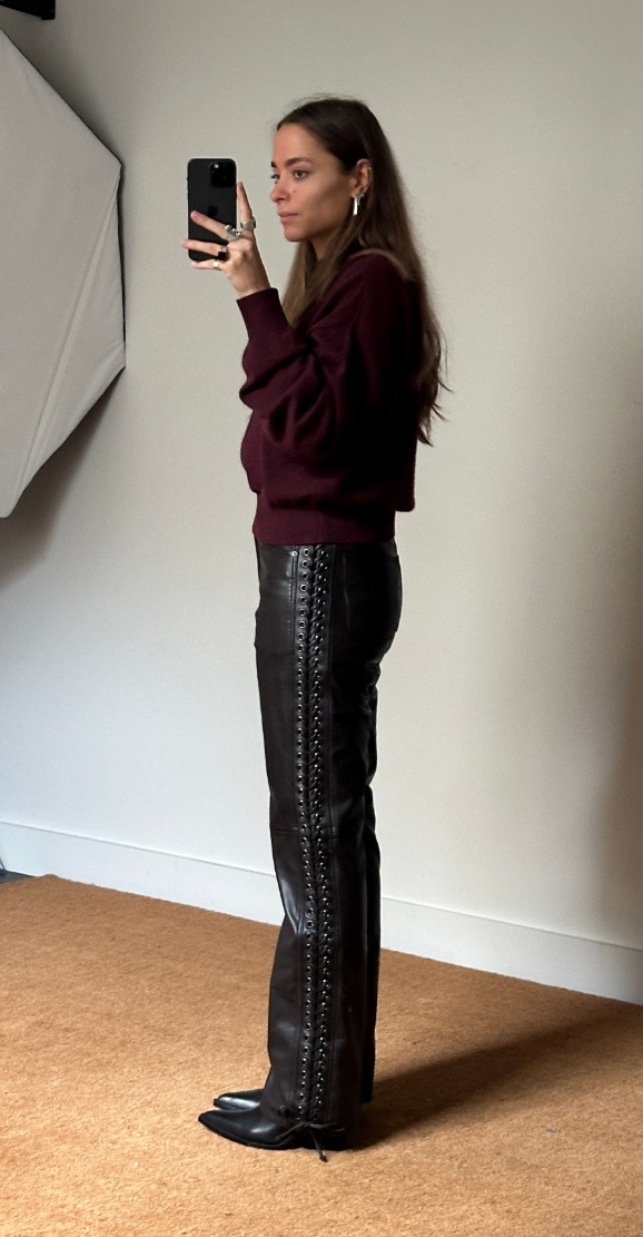 Rotate Laced Leather Trousers