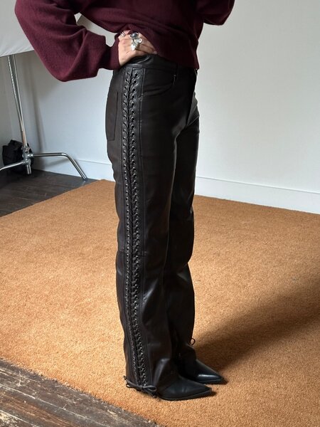 Rotate Laced Leather Trousers