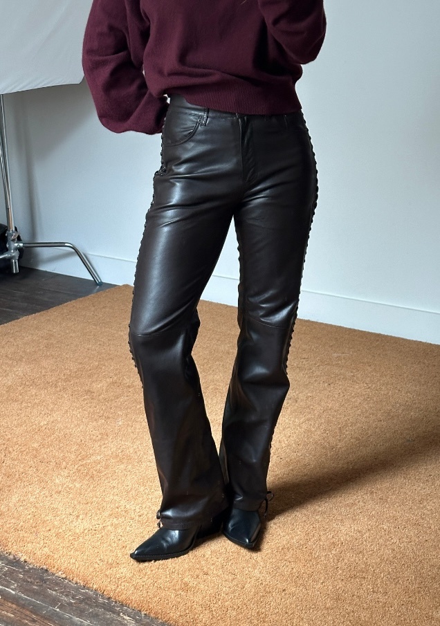 Rotate Laced Leather Trousers