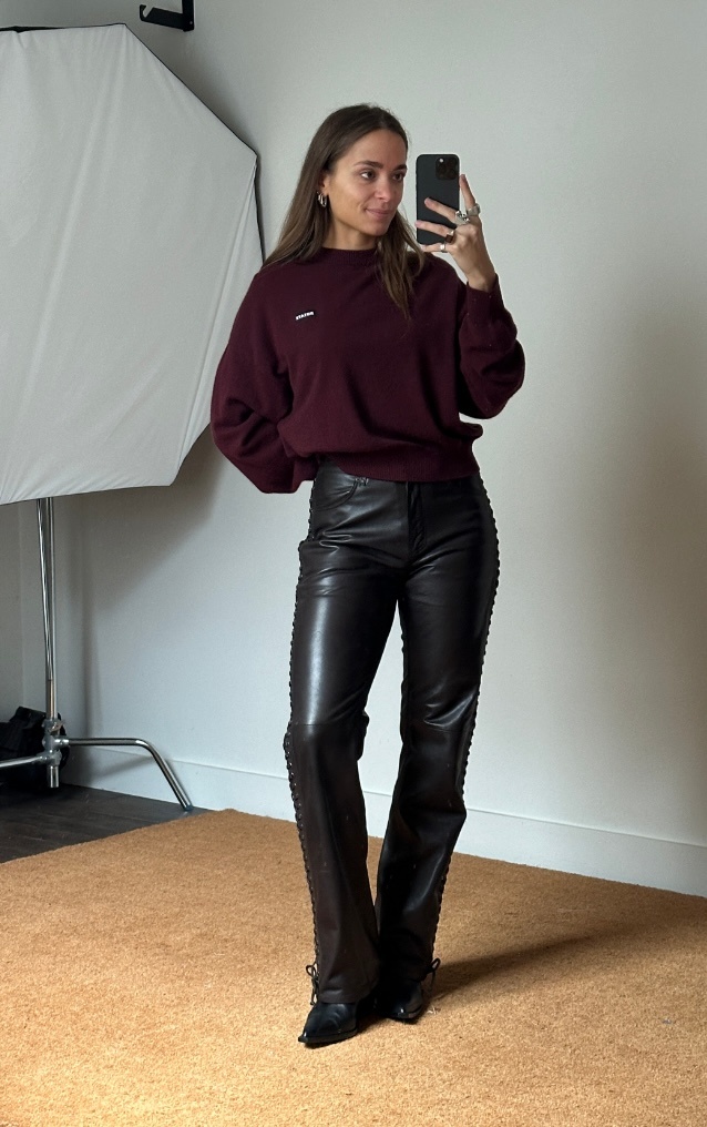 Rotate Laced Leather Trousers