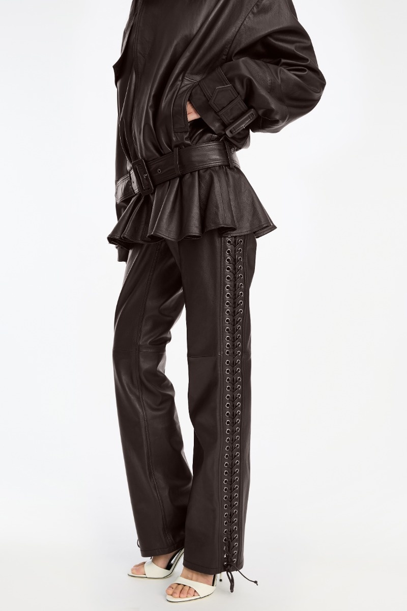 Rotate Laced Leather Trousers