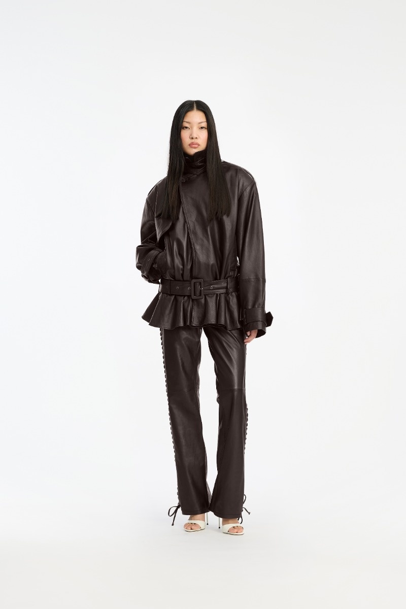 Rotate Laced Leather Trousers