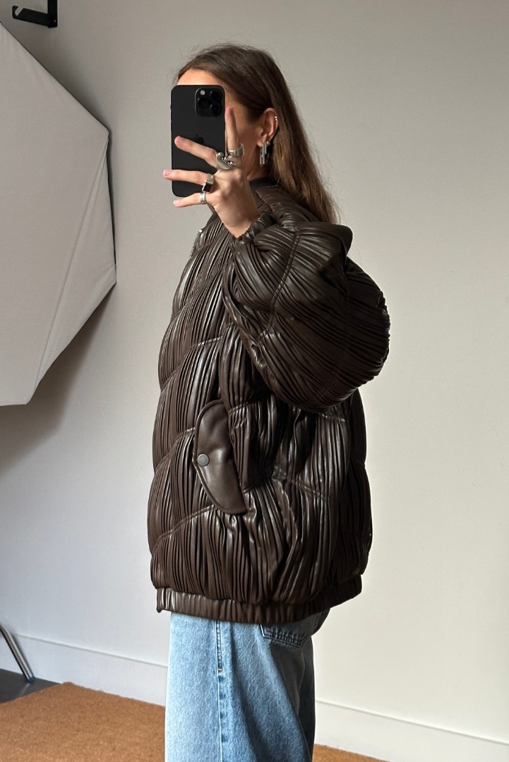 Rotate Pleated Bomber Jacket
