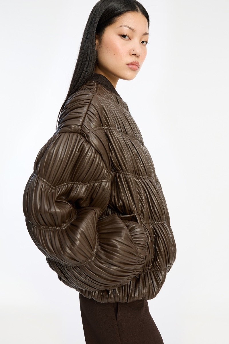 Rotate Pleated Bomber Jacket
