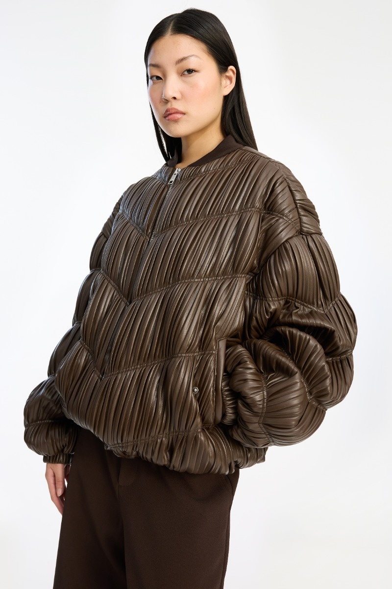 Rotate Pleated Bomber Jacket