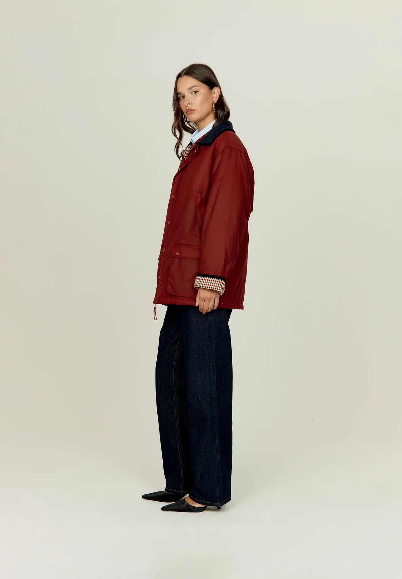 House of Sunny Waxed Rain Jacket