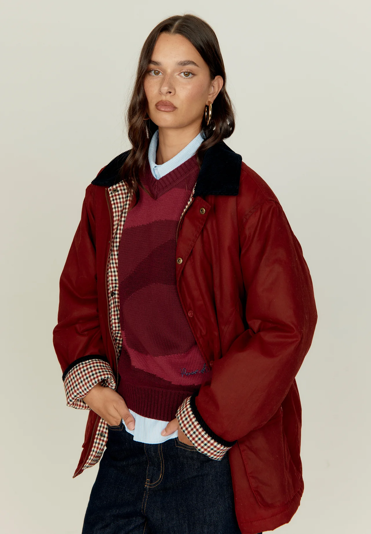 House of Sunny Waxed Rain Jacket