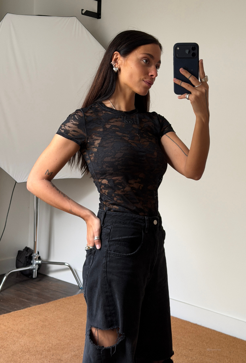 Diesel Kasia Camou Mesh T-Shirt