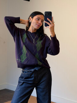 House of Sunny Argyle Jumper Sweater