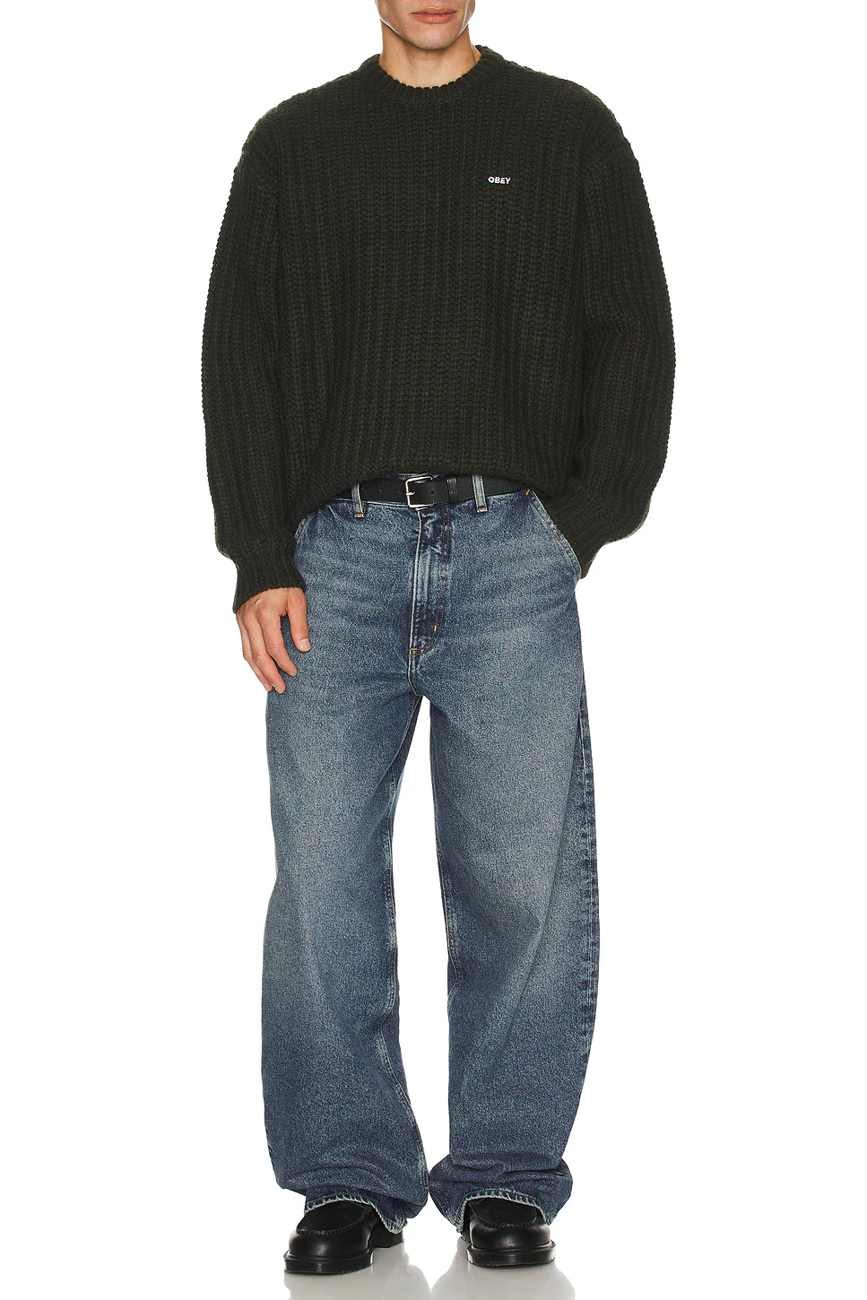 Obey Men Bold Chunky Sweater