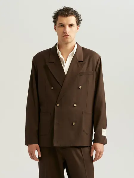 ANGE PROJECTS Double Breasted Blazer