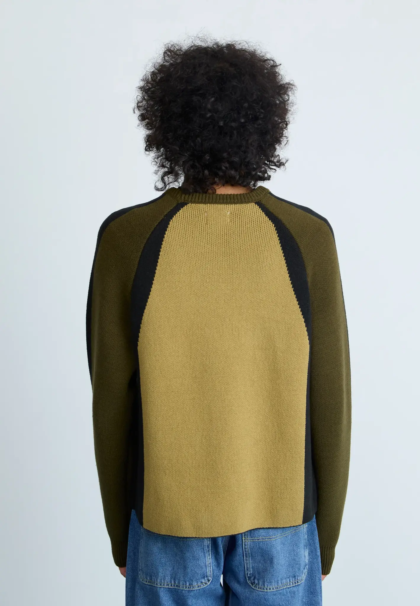 Obey Men Raglan Crew Neck Sweater