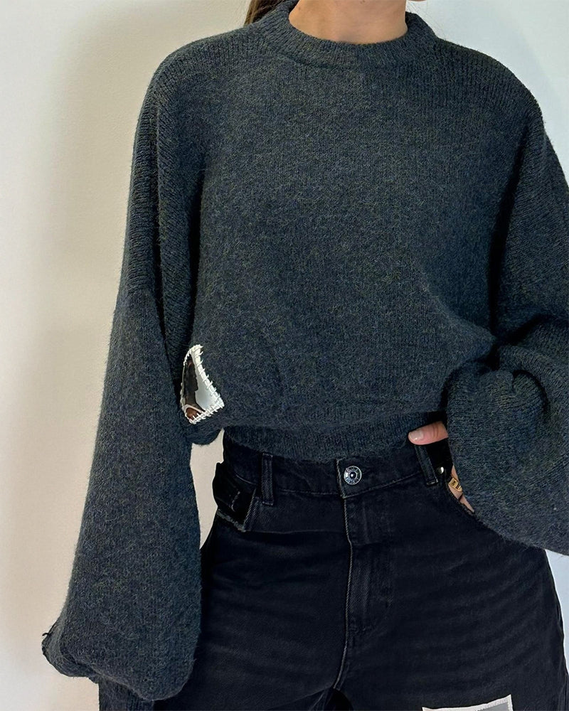 Stieglitz Camille Cropped Knitted Sweater