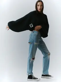 Stieglitz Camille Cropped Knitted Sweater