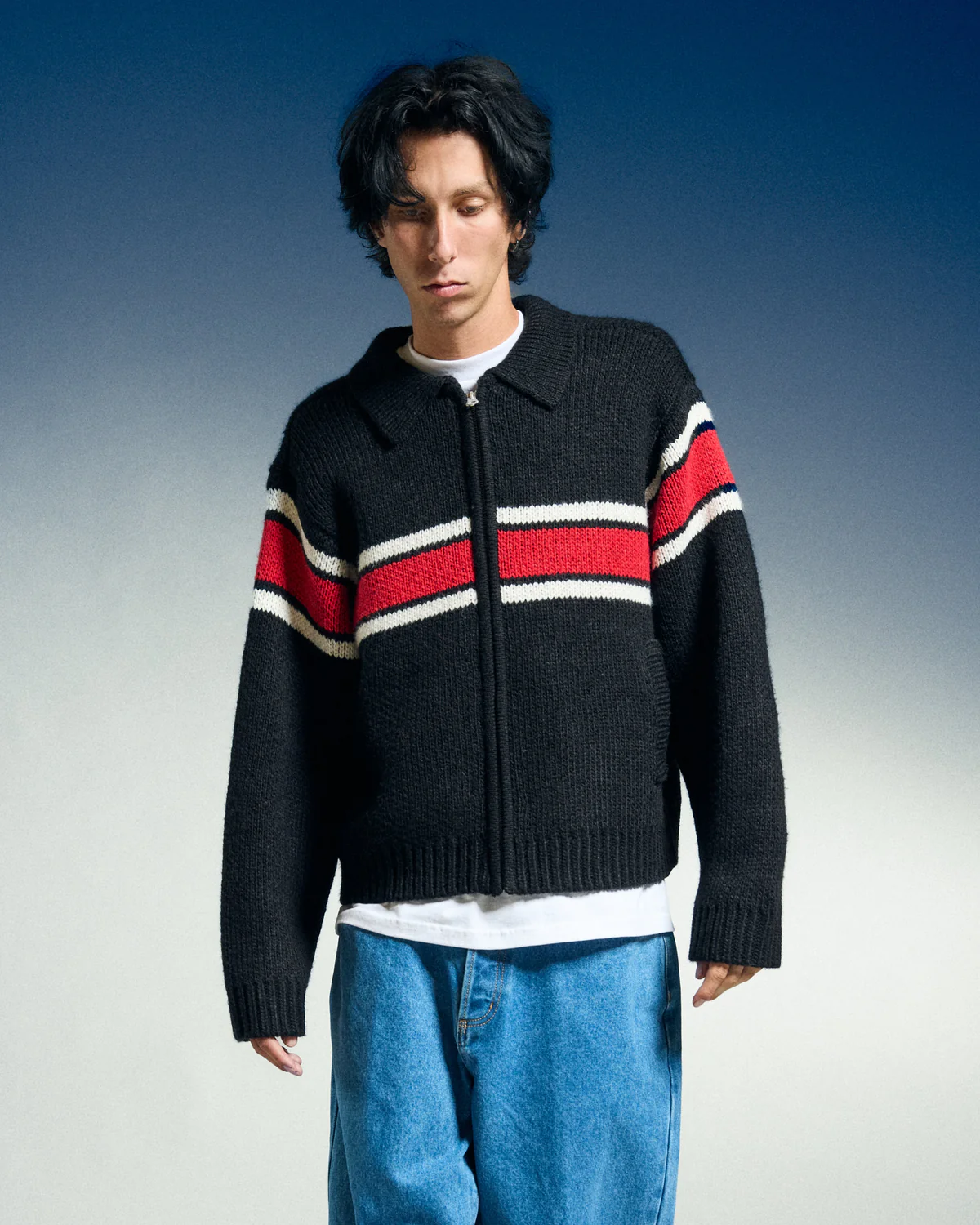 Obey Men Bernard Zip Up Sweater