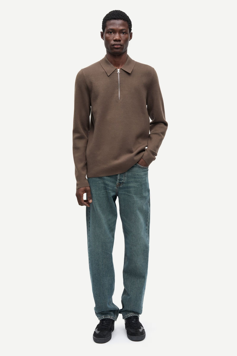 Samsoe Samsoe Men Guna Half Zip Knit