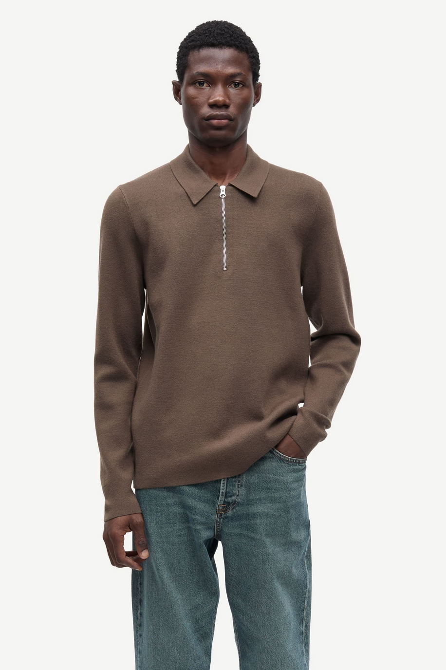 Samsoe Samsoe Men Guna Half Zip Knit