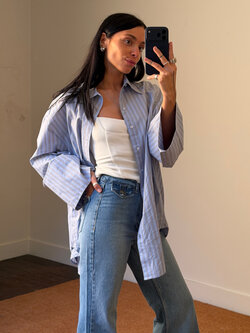 Rotate Poplin Oversized Shirt