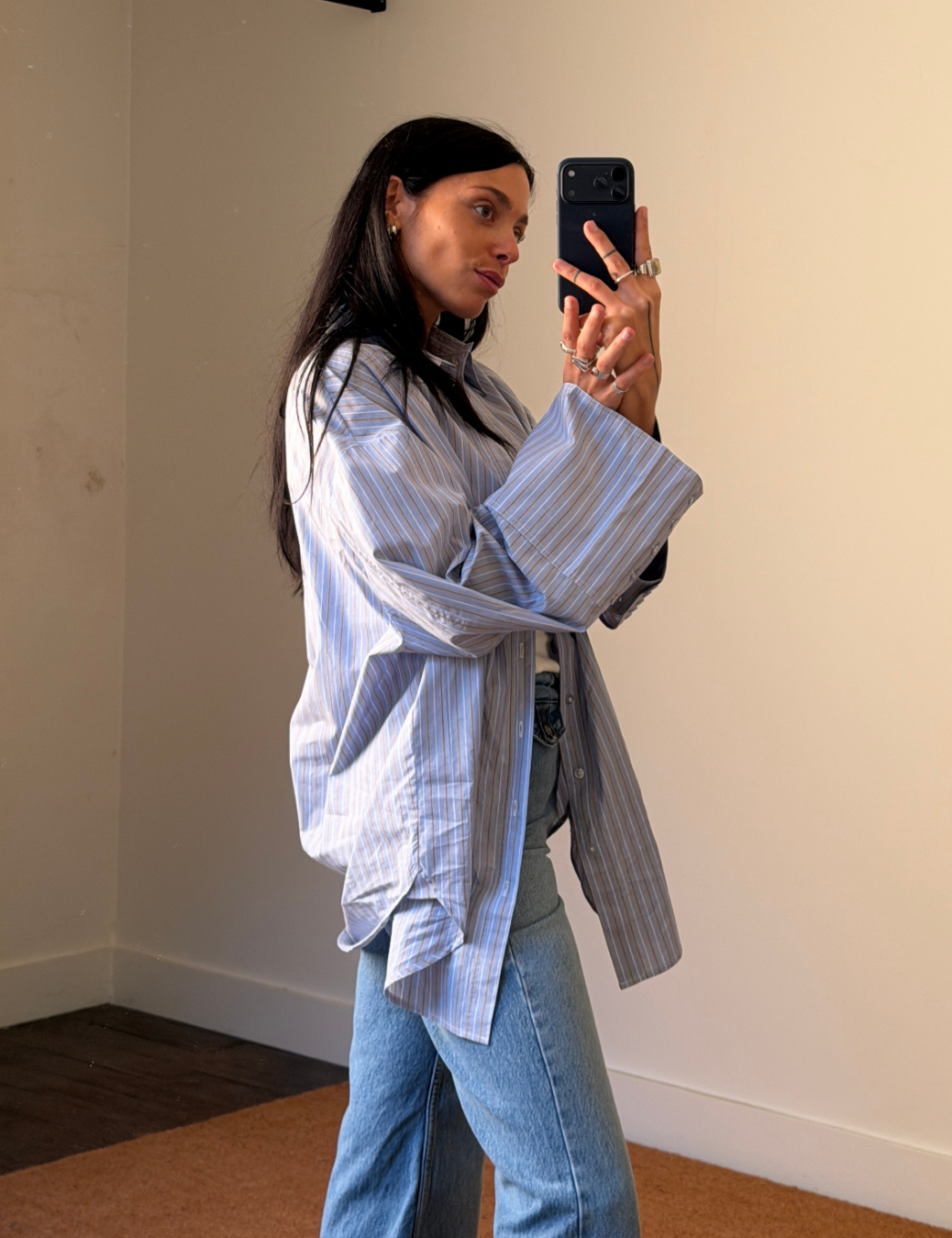 Rotate Poplin Oversized Shirt
