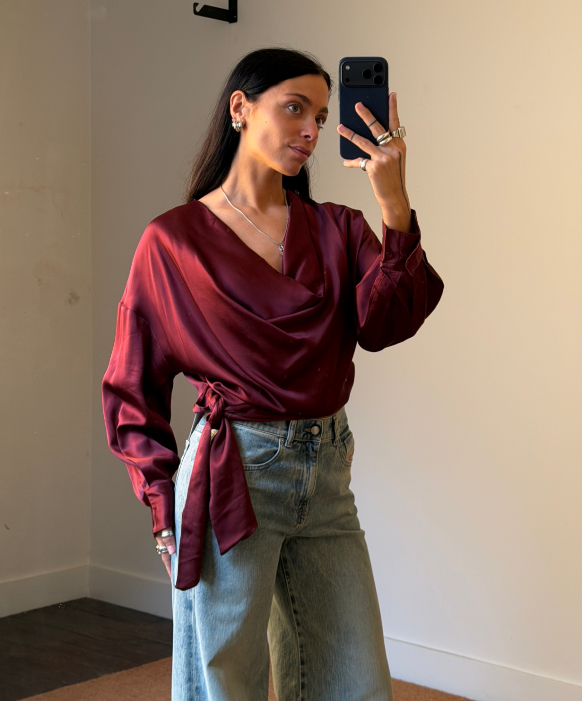 Viveh Sahail Satin Blouse