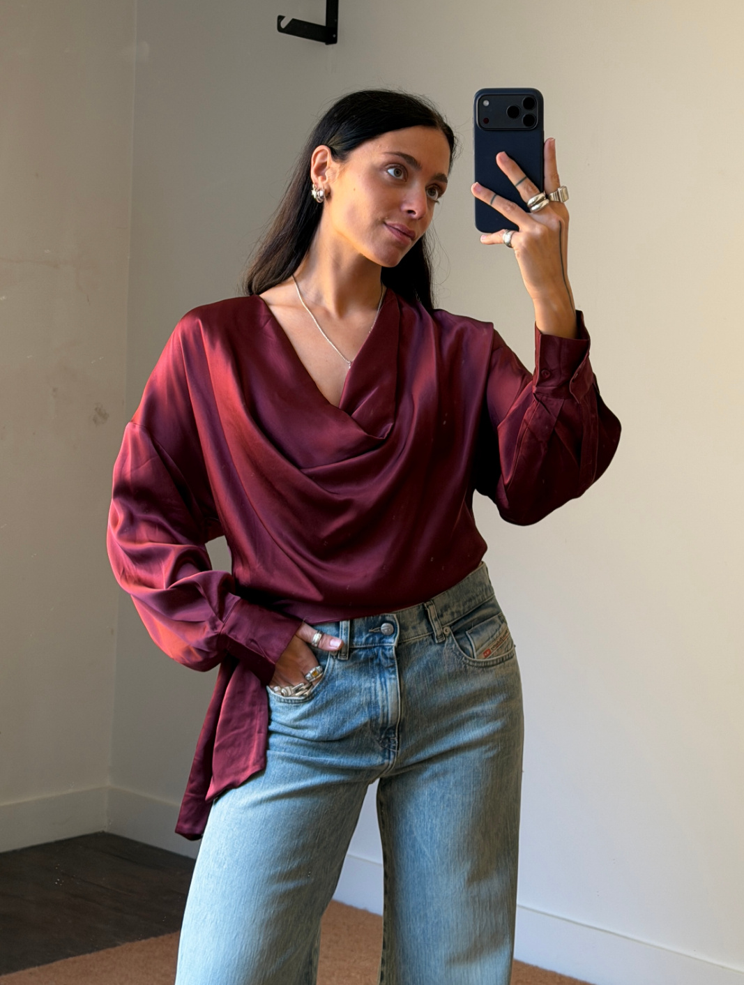 Viveh Sahail Satin Blouse