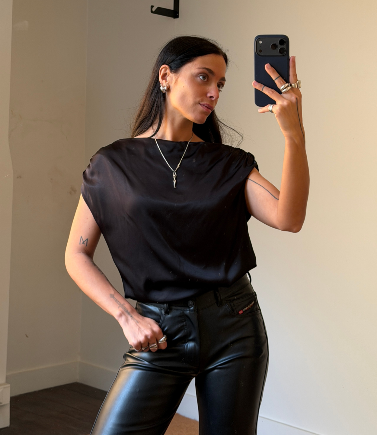 Viveh Adhara Satin Top