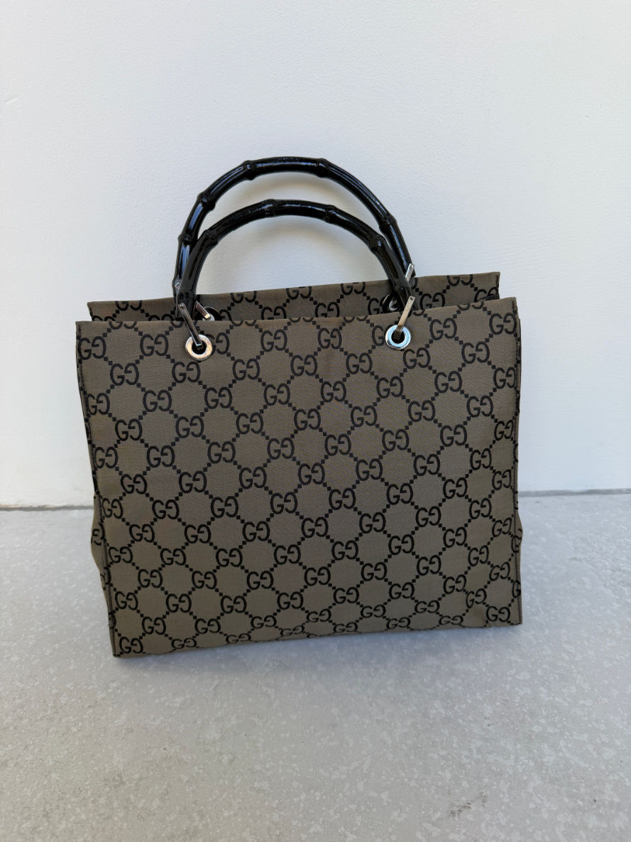 RR ARCHIVE Gucci Bamboo Canvas Handbag