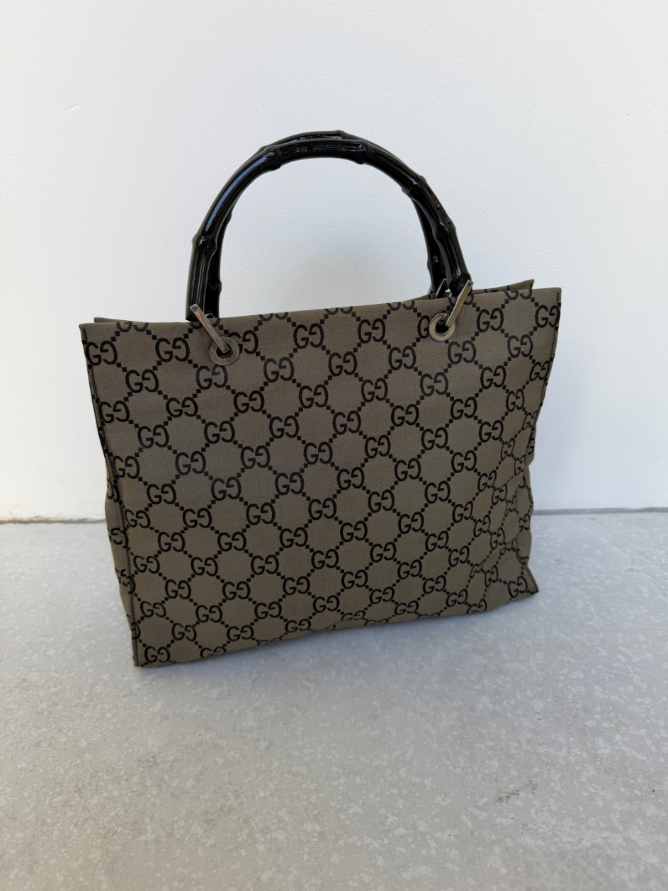 RR ARCHIVE Gucci Bamboo Canvas Handbag