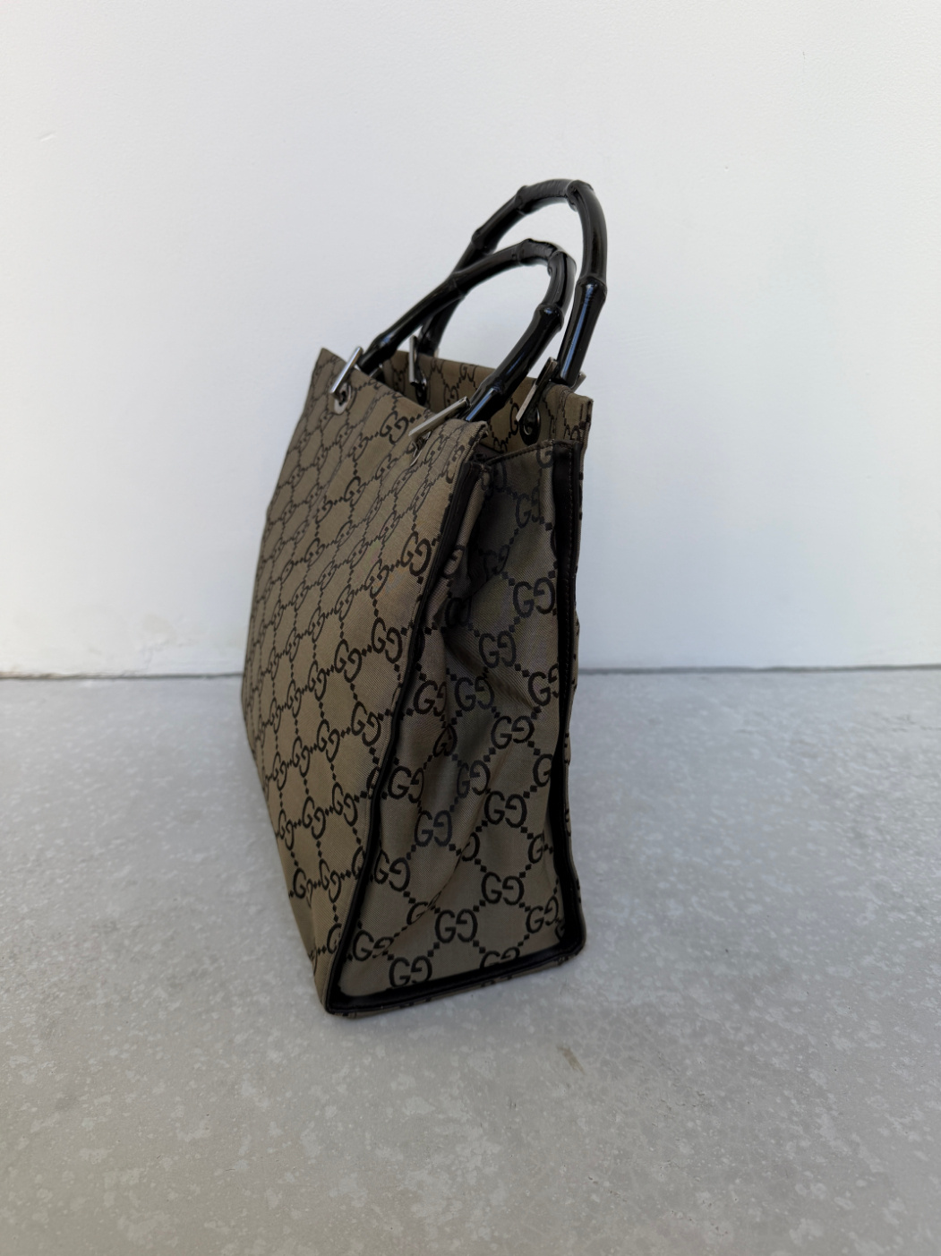 RR ARCHIVE Gucci Bamboo Canvas Handbag