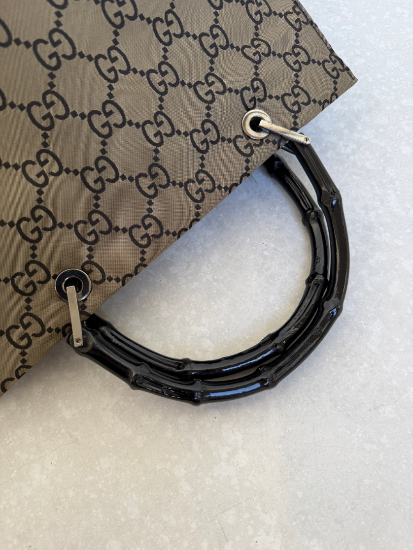 RR ARCHIVE Gucci Bamboo Canvas Handbag