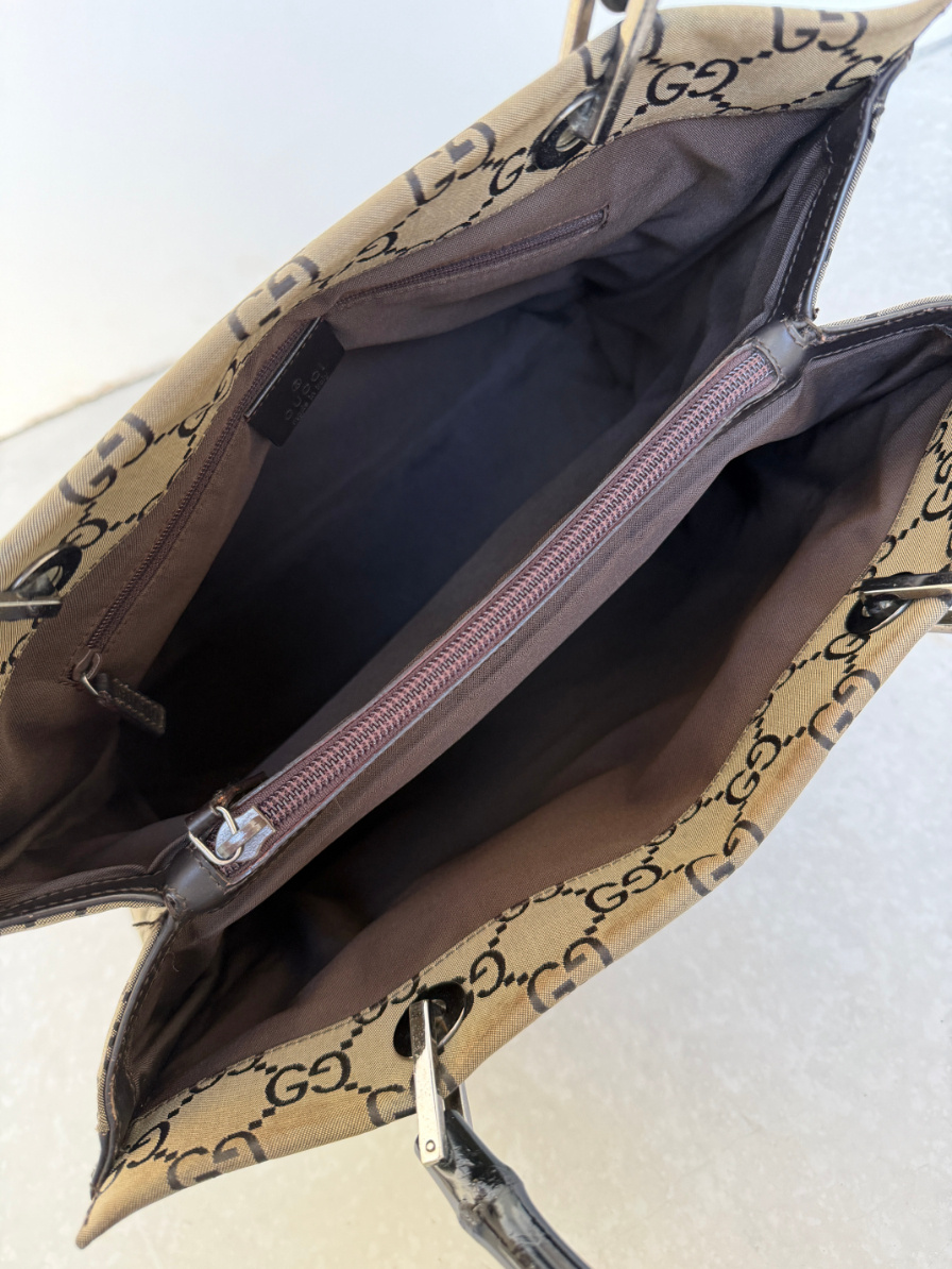 RR ARCHIVE Gucci Bamboo Canvas Handbag