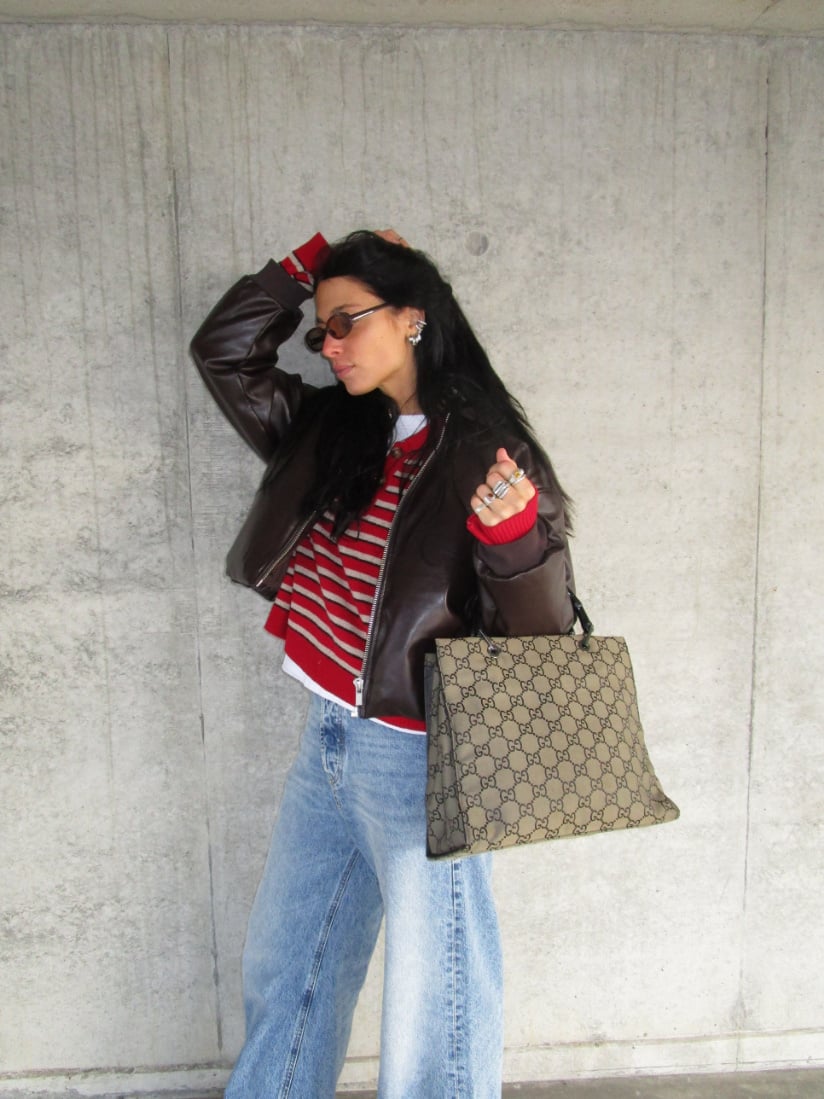 RR ARCHIVE Gucci Bamboo Canvas Handbag