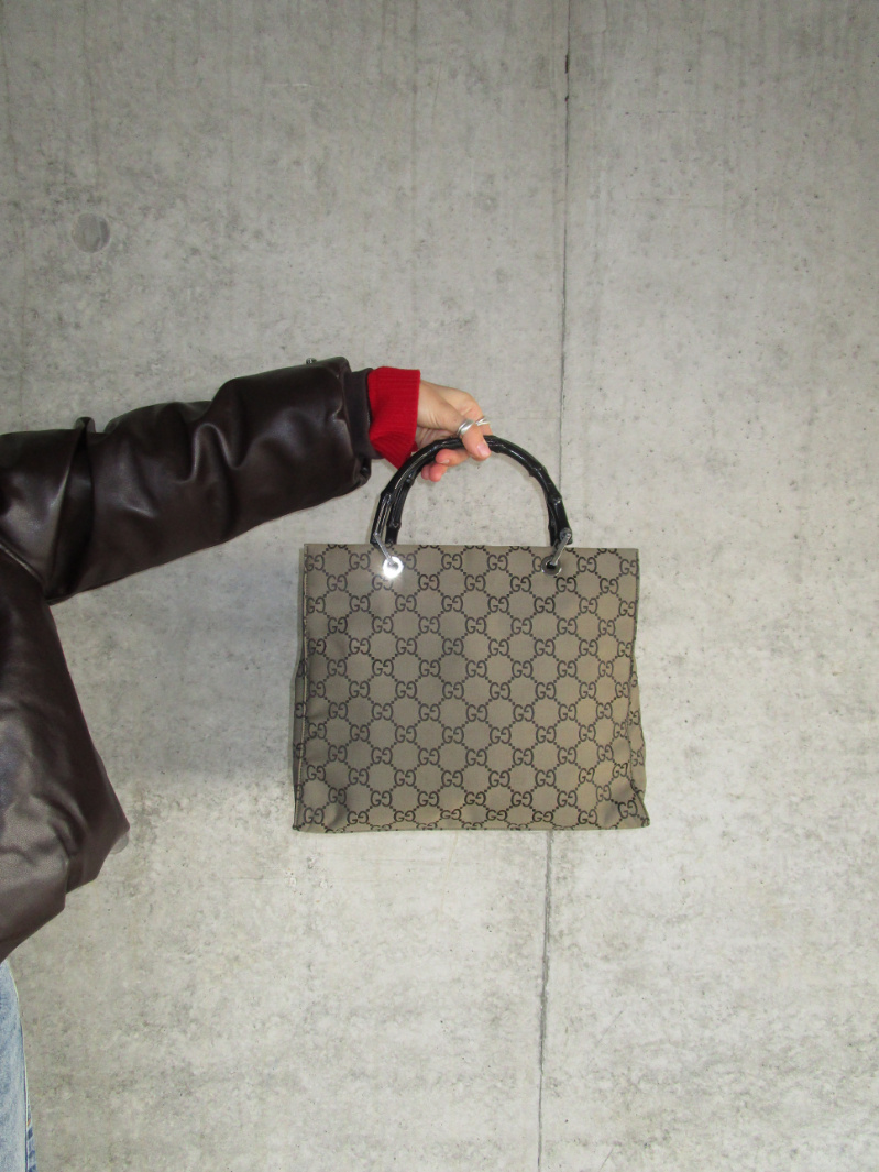 RR ARCHIVE Gucci Bamboo Canvas Handbag