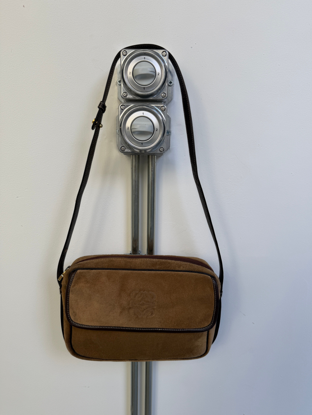 RR ARCHIVE Loewe Anagram Suede Shoulder Bag