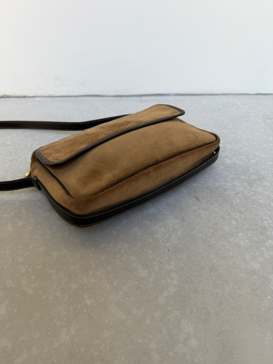 RR ARCHIVE Loewe Anagram Suede Shoulder Bag