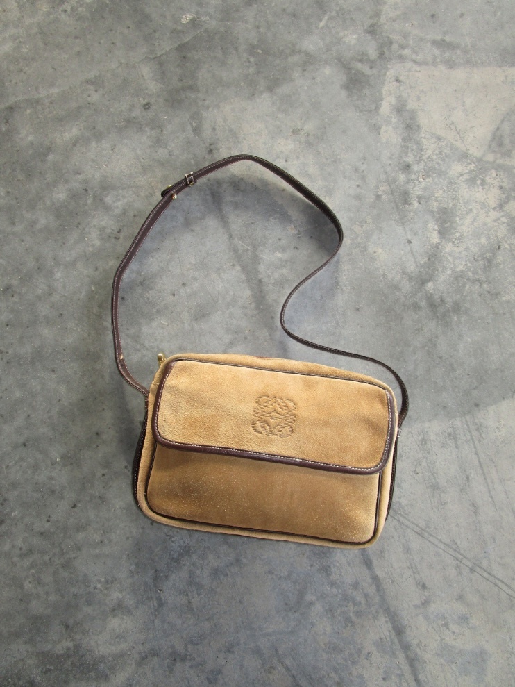 RR ARCHIVE Loewe Anagram Suede Shoulder Bag