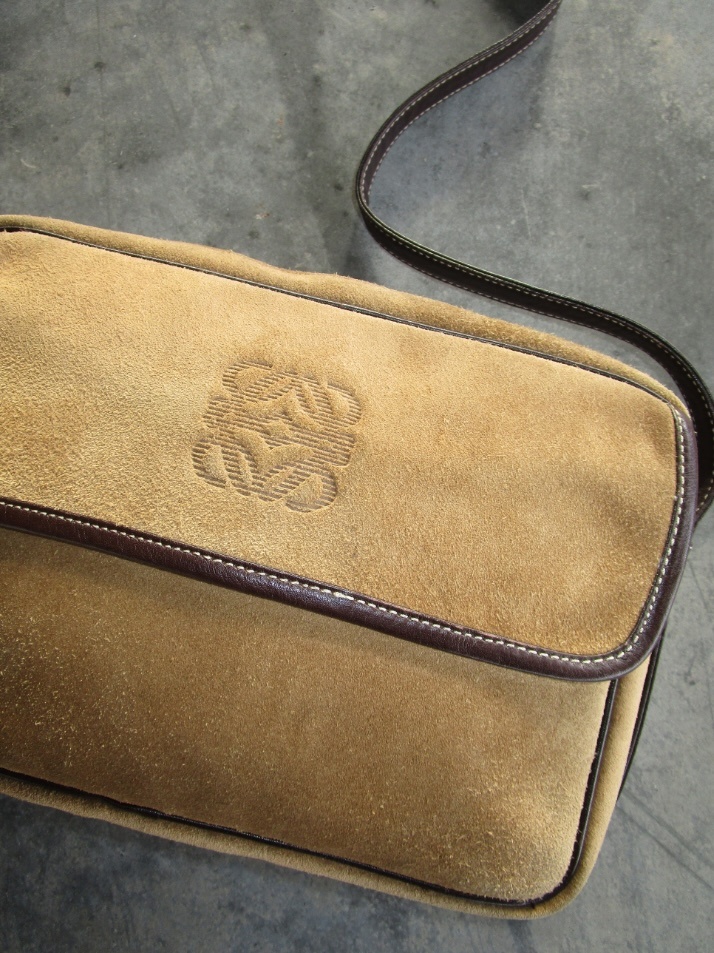 RR ARCHIVE Loewe Anagram Suede Shoulder Bag
