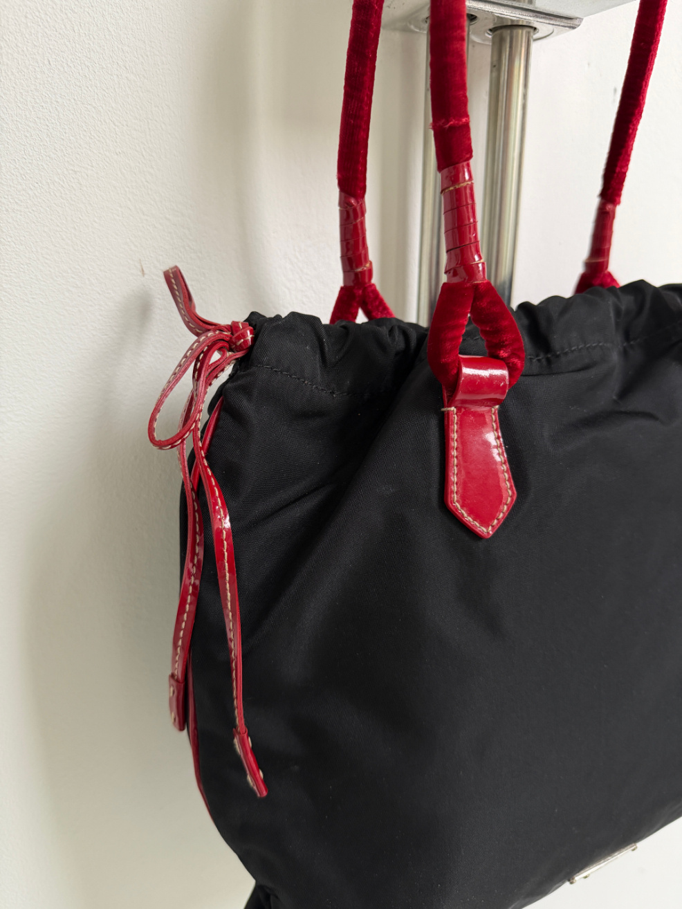 RR ARCHIVE Prada Nylon Triangle Plate Tote Bag