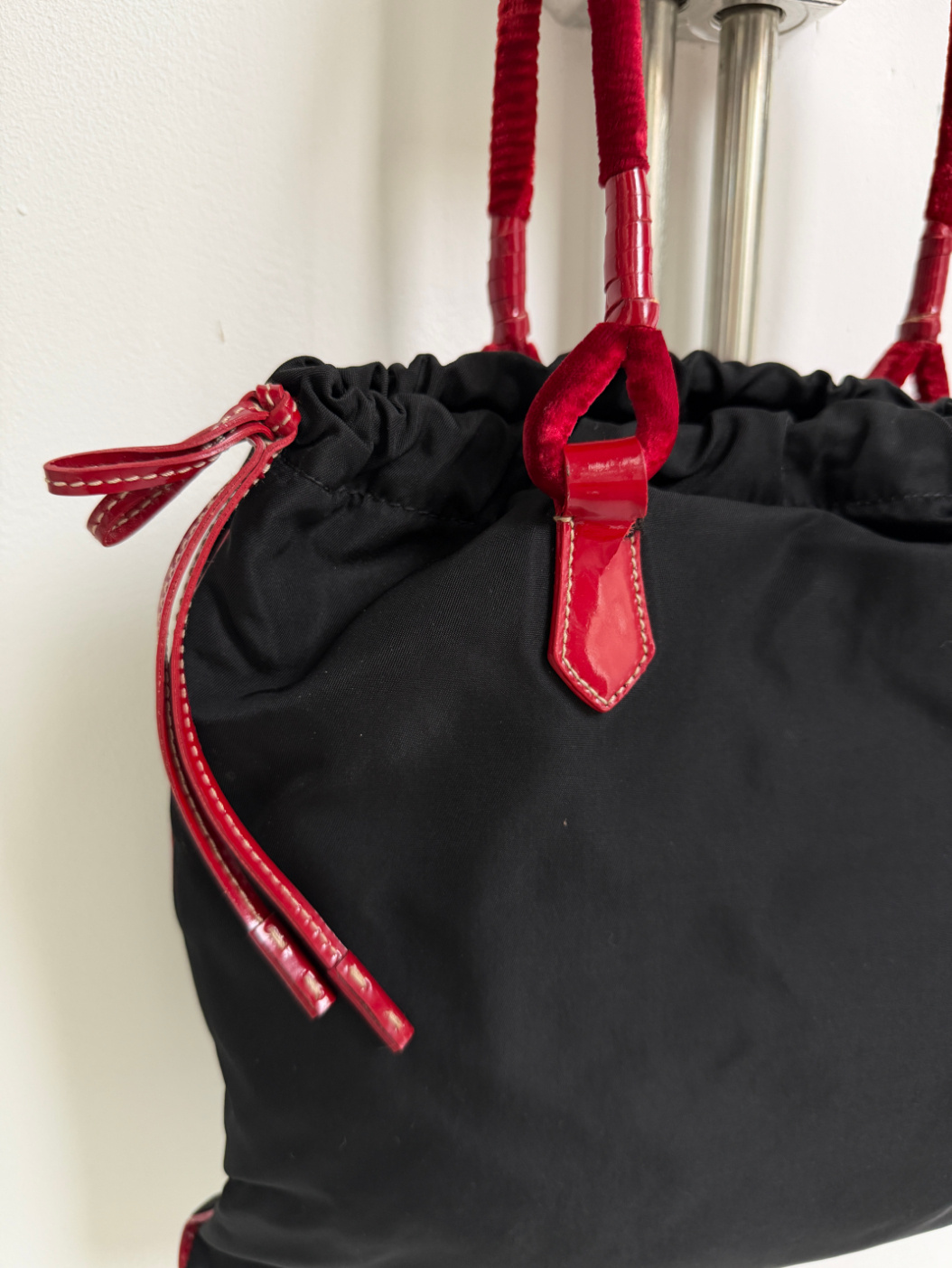 RR ARCHIVE Prada Nylon Triangle Plate Tote Bag