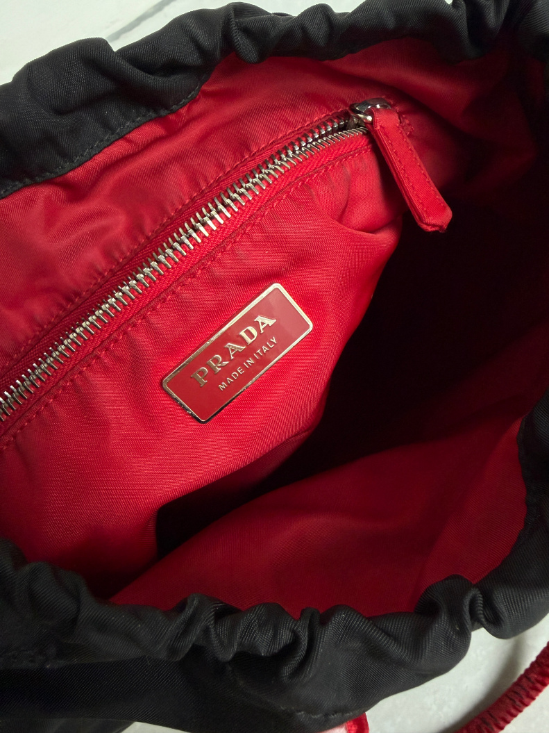 RR ARCHIVE Prada Nylon Triangle Plate Tote Bag