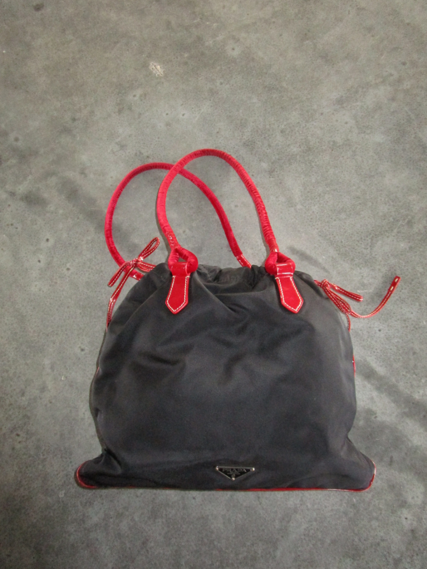 RR ARCHIVE Prada Nylon Triangle Plate Tote Bag