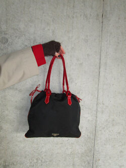 RR ARCHIVE Prada Nylon Triangle Plate Tote Bag