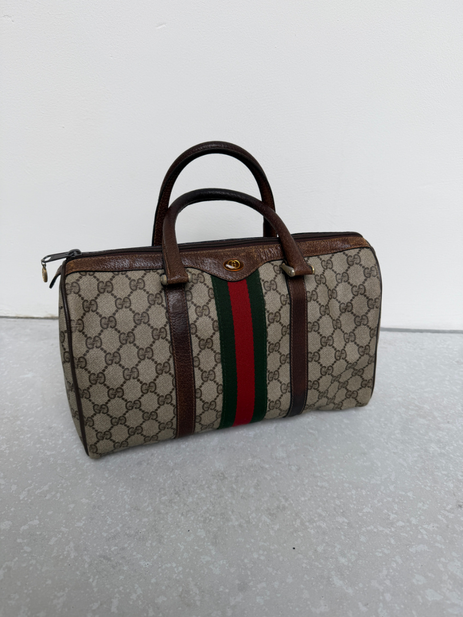 RR ARCHIVE Gucci GG Canvas Boston Bag