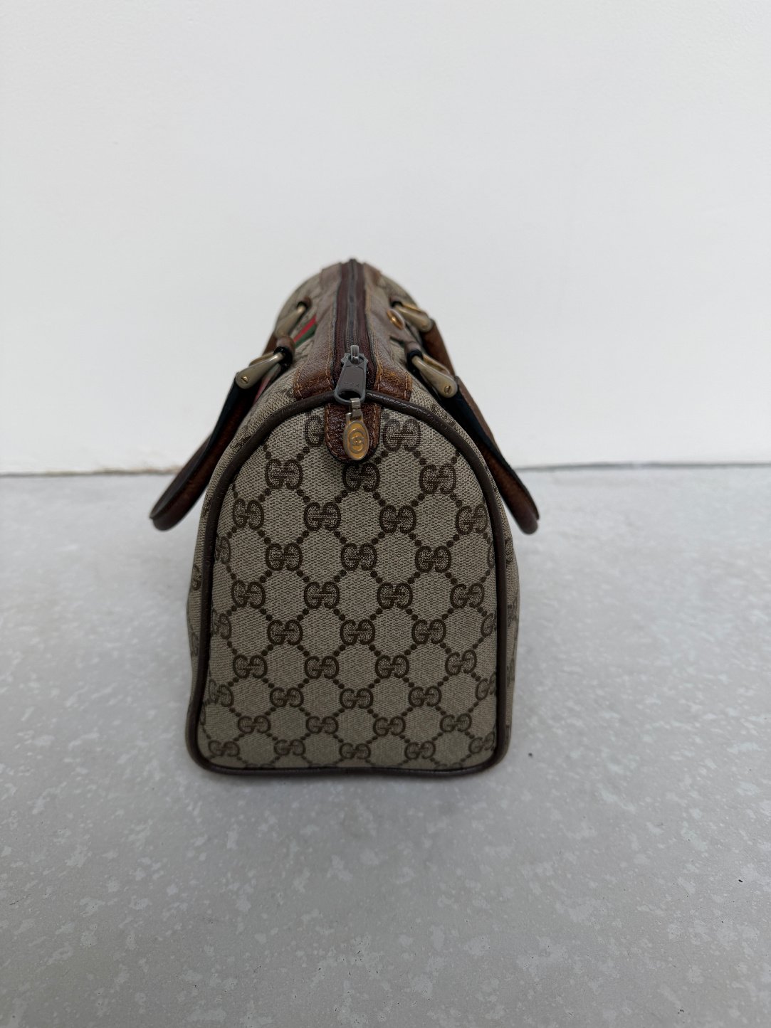 RR ARCHIVE Gucci GG Canvas Boston Bag