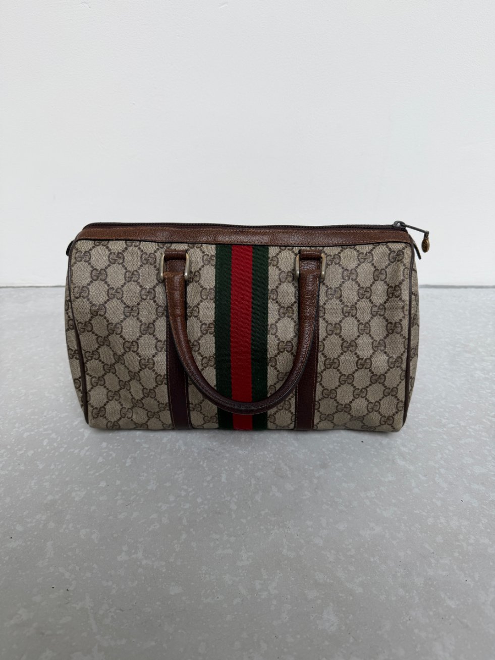 RR ARCHIVE Gucci GG Canvas Boston Bag