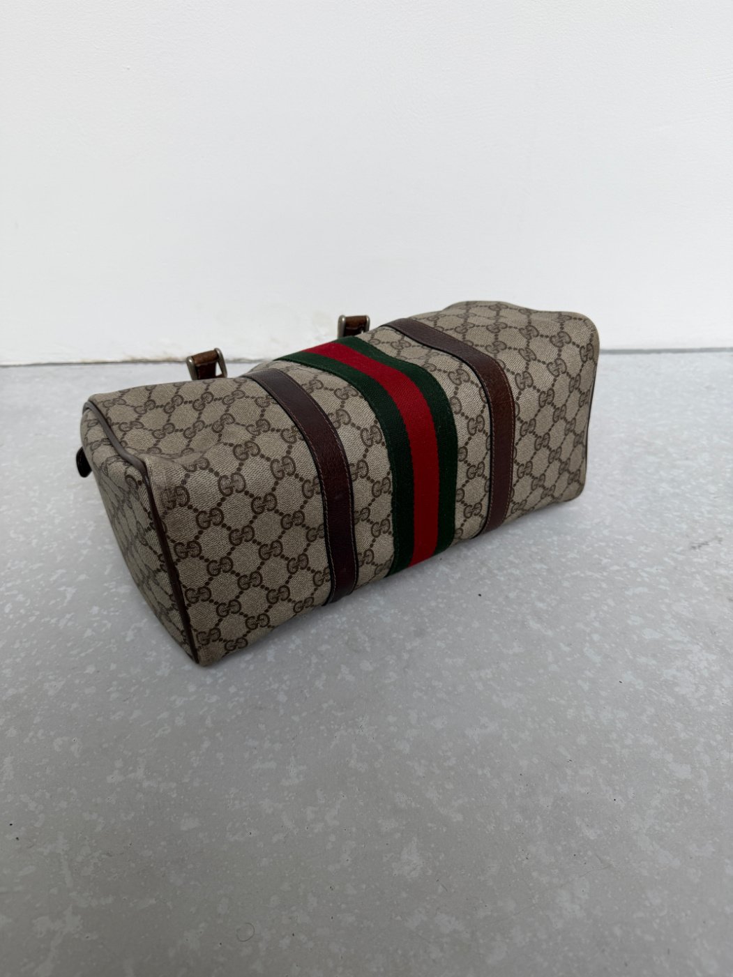 RR ARCHIVE Gucci GG Canvas Boston Bag
