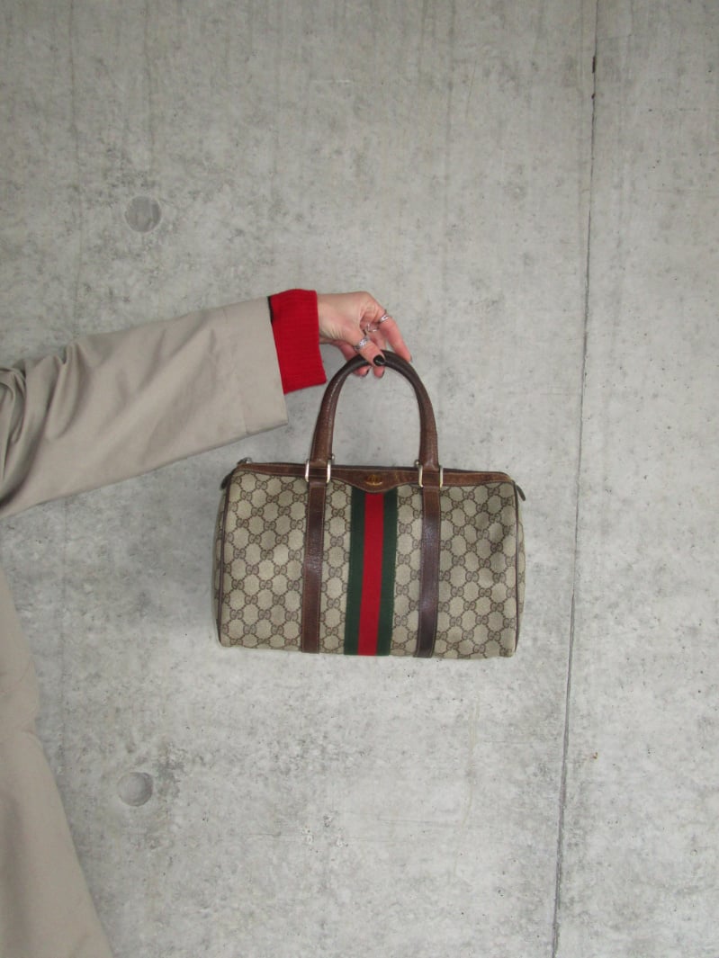 RR ARCHIVE Gucci GG Canvas Boston Bag