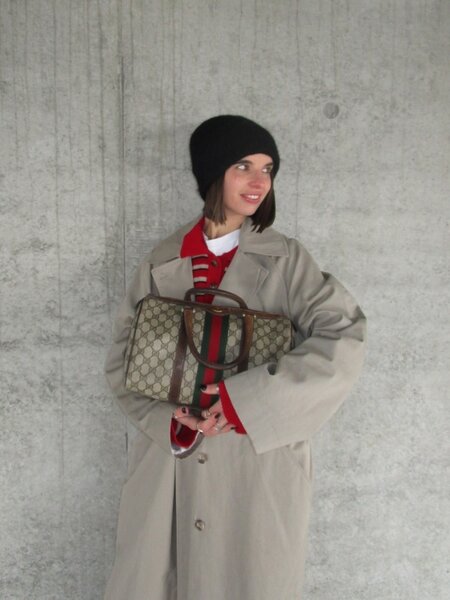 RR ARCHIVE Gucci GG Canvas Boston Bag