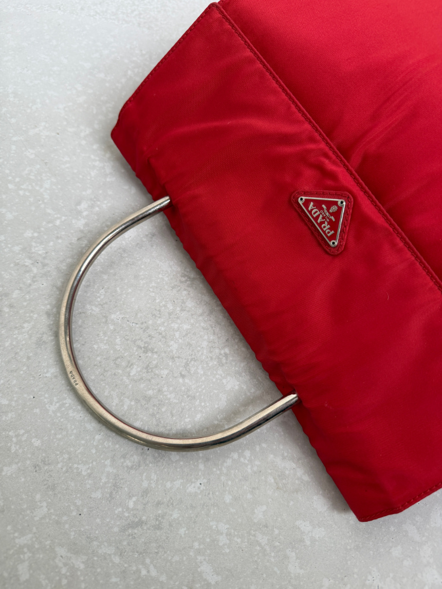 RR ARCHIVE Prada Nylon Metal Handle Bag
