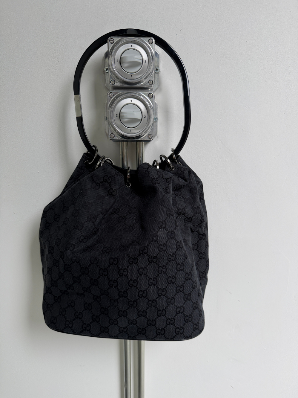 RR ARCHIVE Gucci GG Ring Handle Canvas Handbag